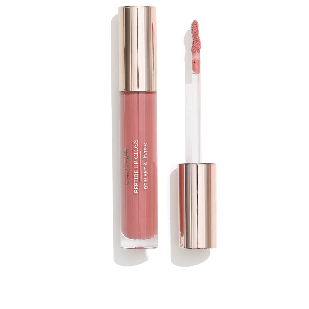 7 ml tube of sheer rose Peptide Hydrating Lip Gloss, glossy finish