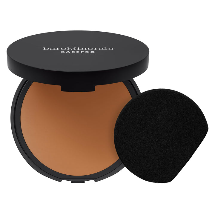 Bare Minerals Compact powder foundation pan in neutral warm shade with matte finish and pressed texture