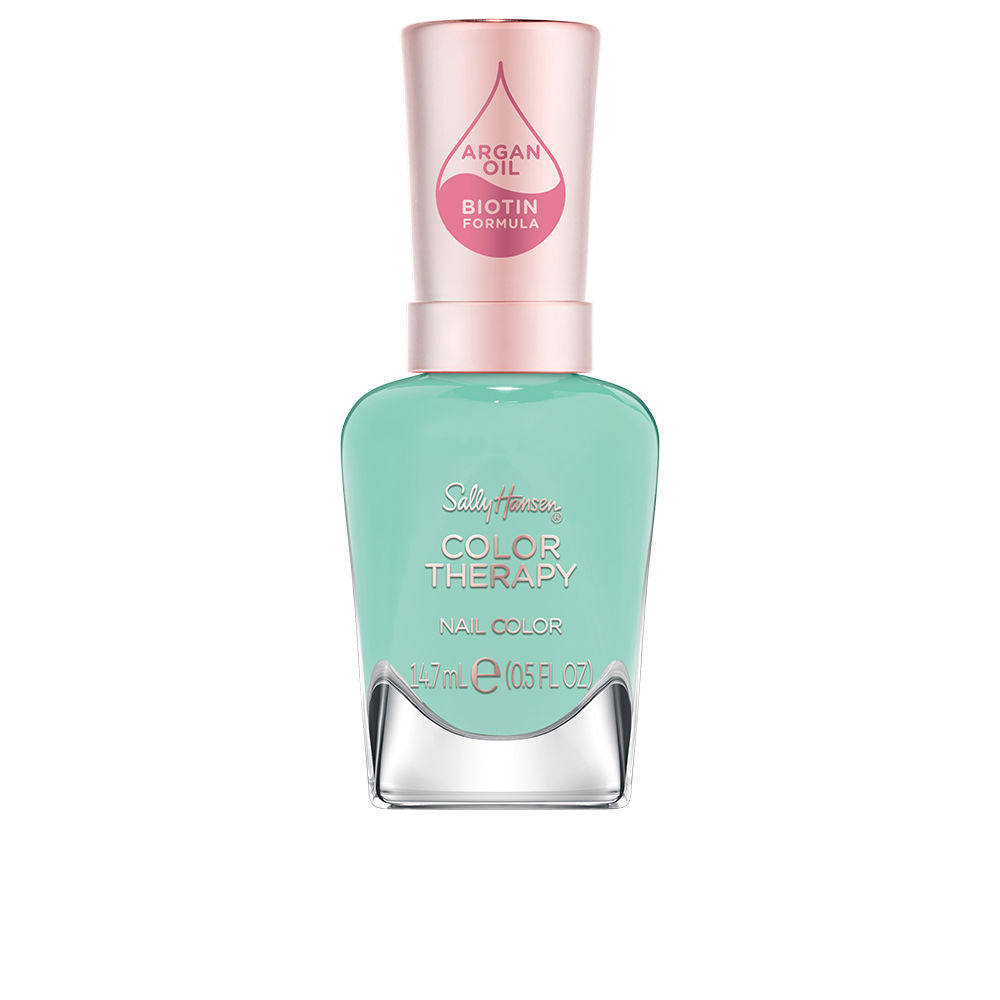 Small mint green nail polish bottle, 14.7 ml, argan oil formula