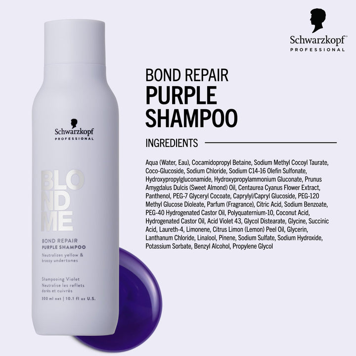 1,000 ml purple-tinted neutralising shampoo bottle for cool blonde hair
