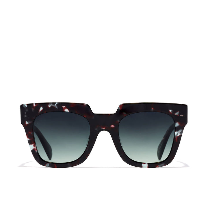Green Havana shield-style acetate sunglasses, 56 mm lenses, Unisex