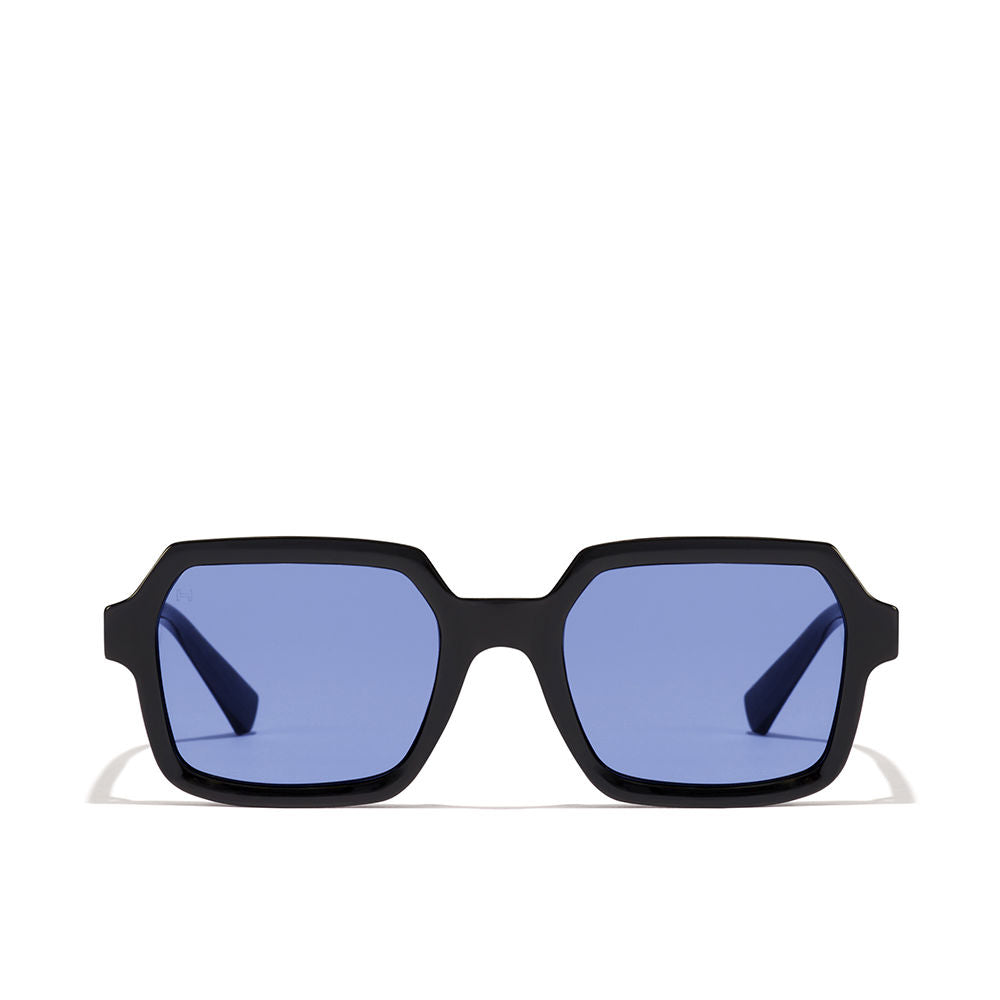 Black rectangular unisex shield sunglasses with continuous lens and slim Tritan Renew frame