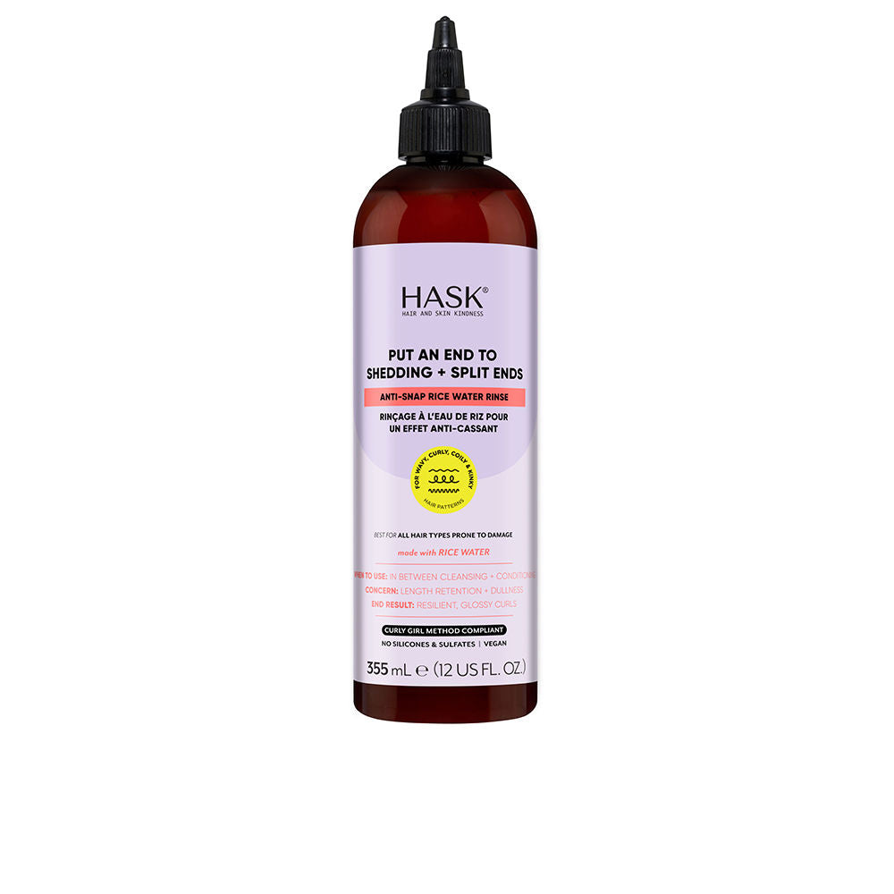 355 ml bottle of rice water anti‑breakage hair rinse for Unisex, curl‑friendly formula