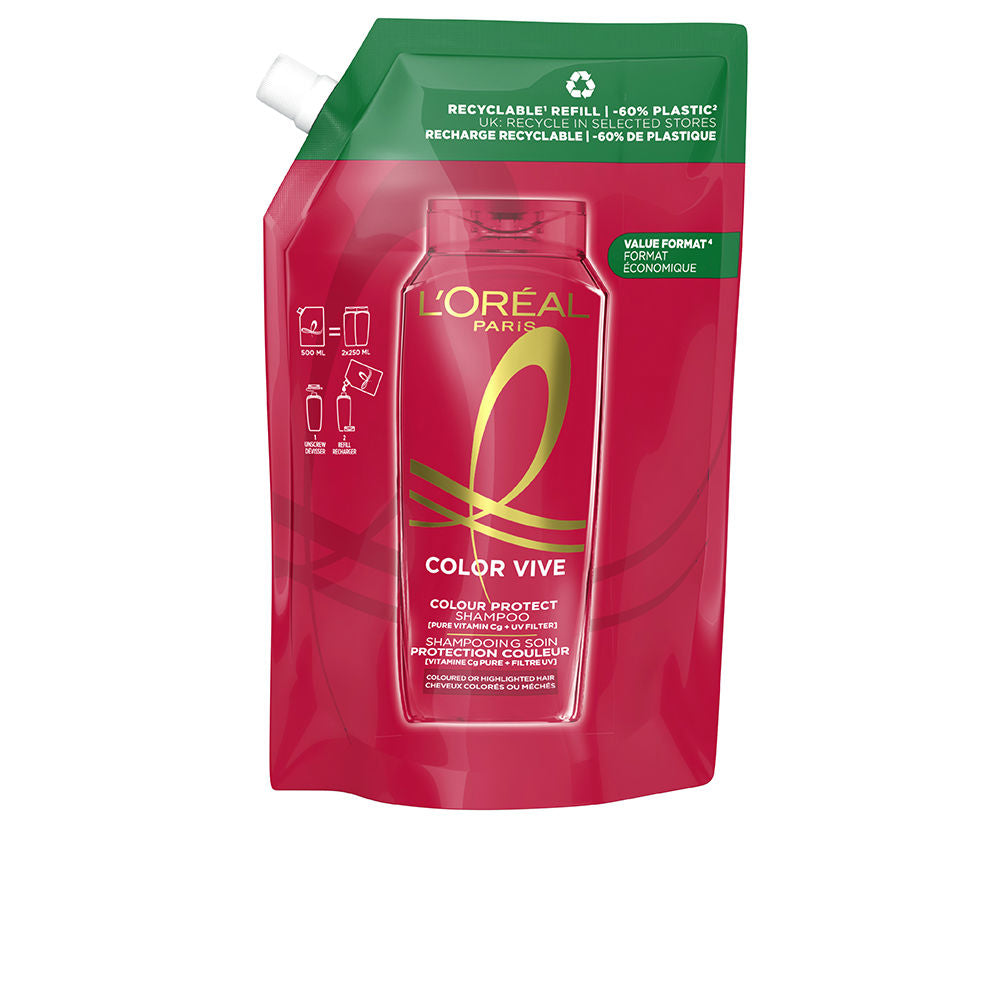 500 ml eco refill pouch of UV-protecting shampoo for coloured hair, Unisex