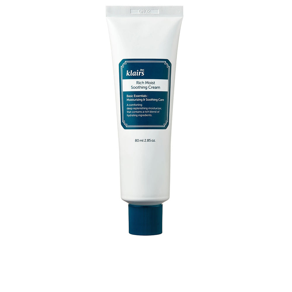 80 ml jar of creamy white replenishing face cream with botanical extract highlights