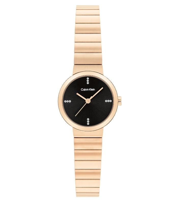 Timeless Rose Gold Elegance with Black Dial Contrast