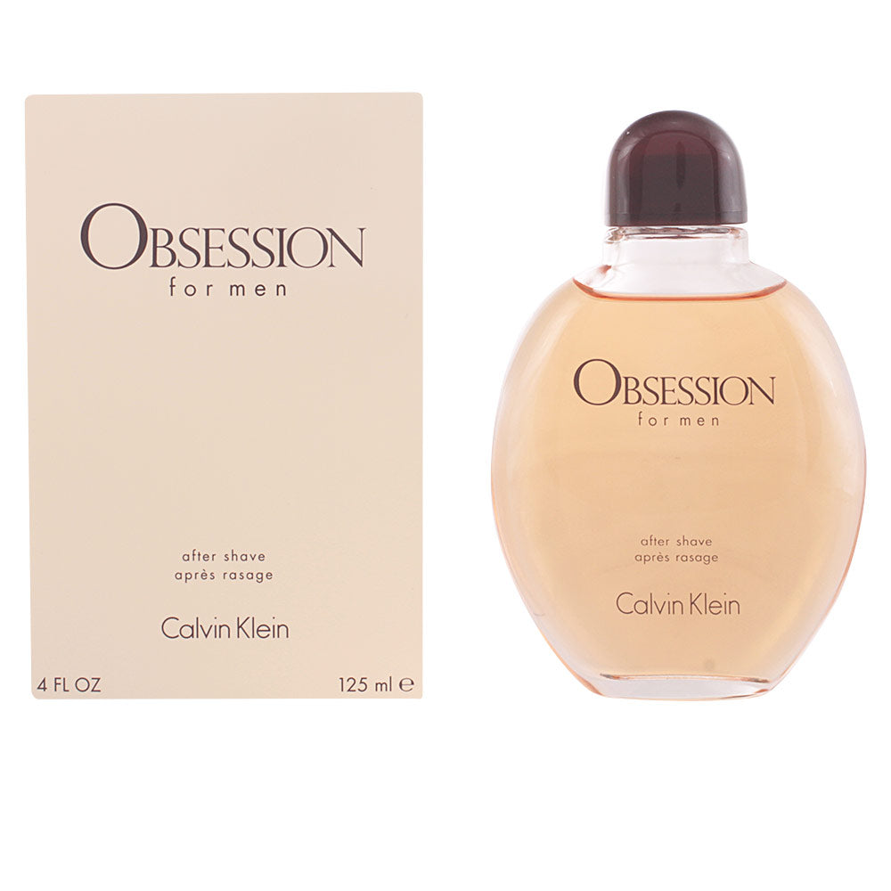 Bottle of Calvin Klein Obsession for Men after-shave lotion, classic packaging