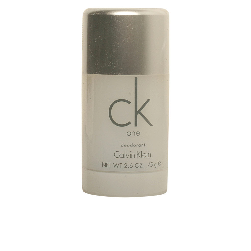 Calvin Klein White and silver plastic deodorant stick, minimalist cylindrical shape with twist-up mechanism