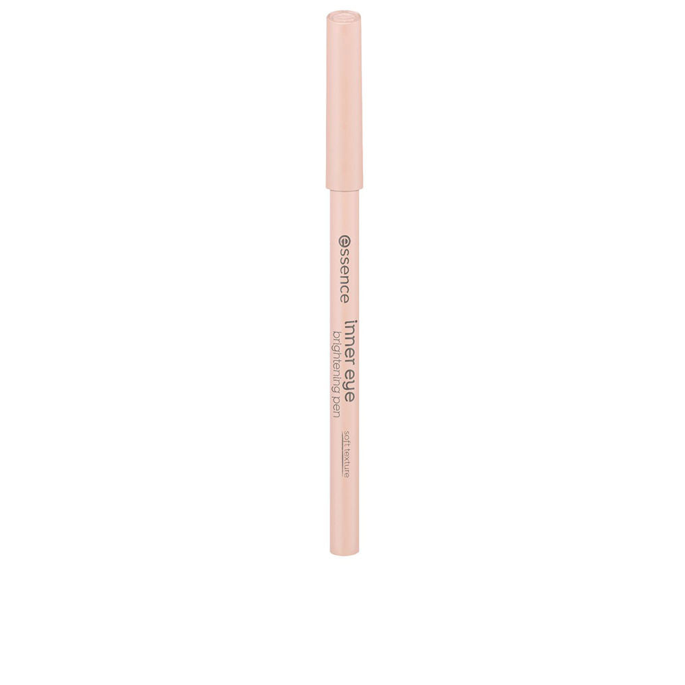 Essence Slim pale pink brightening pen with cap and printed text, slim cylindrical body — elegant tool