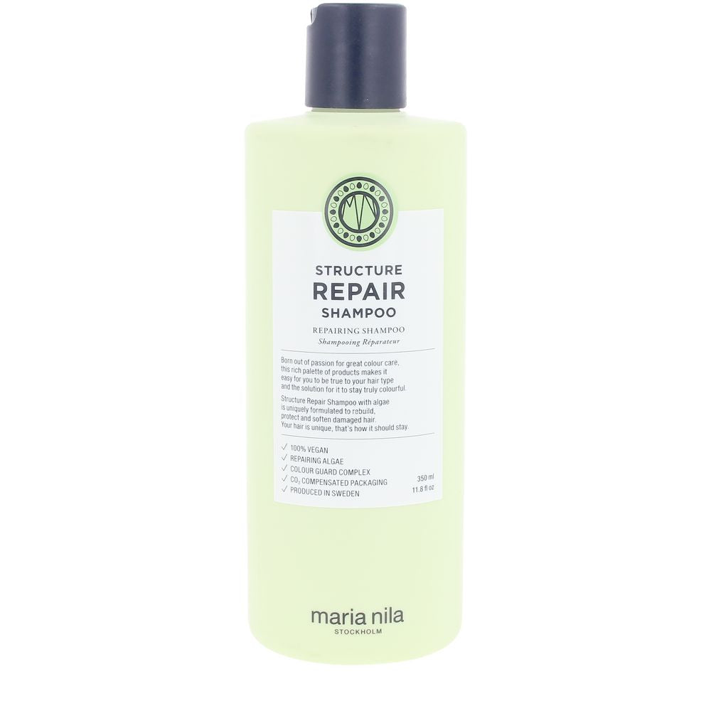 350 ml bottle of repair shampoo with algae extract, vegan, for dry damaged hair