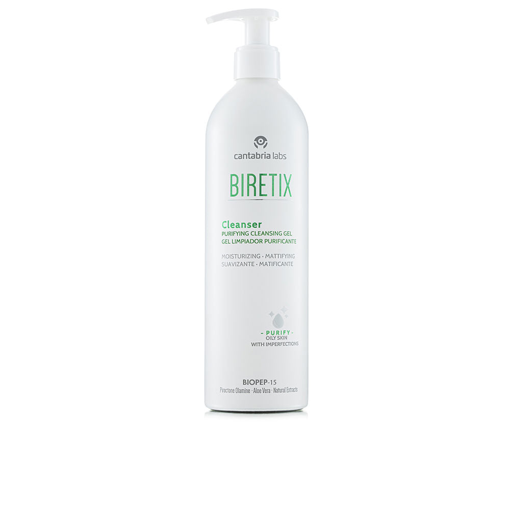 Transparent purifying gel cleanser in a 400 ml refillable bottle for oily Unisex skin