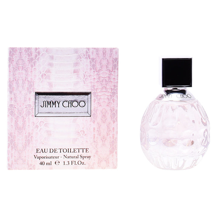 Spherical pink perfume bottle with python-texture cap, 40 ml, floral-fruity EDT for Women