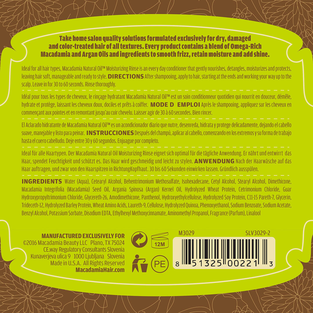1000 ml pump bottle of hydrating conditioner with macadamia and argan oils