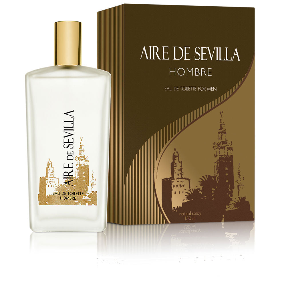 Bottle of Aire de Sevilla Hombre eau de parfum, masculine woody fragrance
