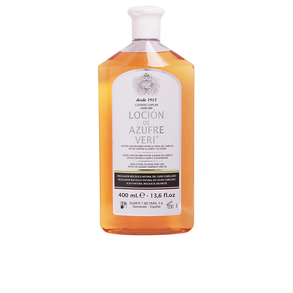 400 ml sulphur scalp lotion bottle for oily, dandruff-prone hair, Unisex