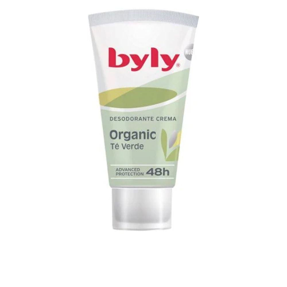 Sleek jar of Byly Advance Fresh cream deodorant with mint and aloe scent
