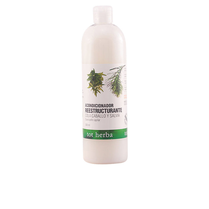 500 ml pale cream conditioner bottle labelled horsetail and sage, suitable for Women