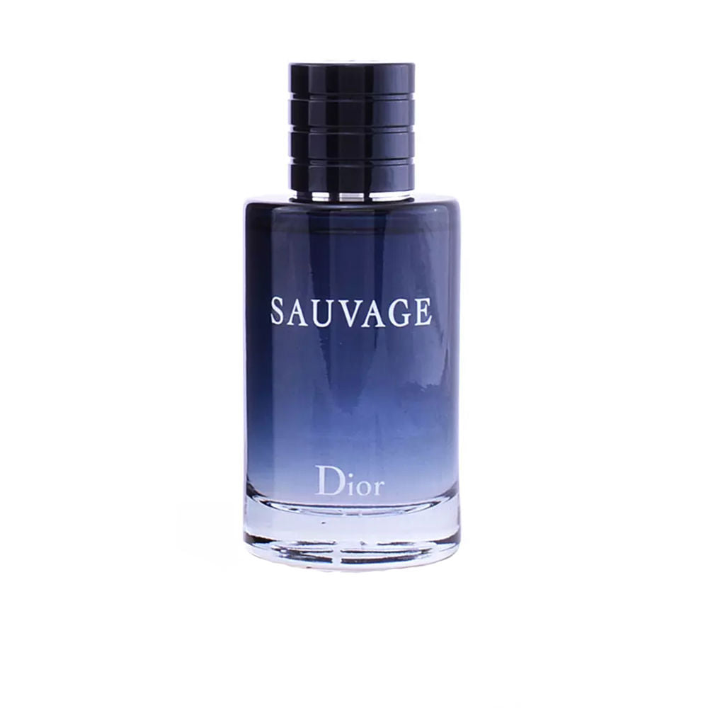 Deep blue cylindrical glass perfume bottle, 100 ml, aromatic fougère fragrance for Man