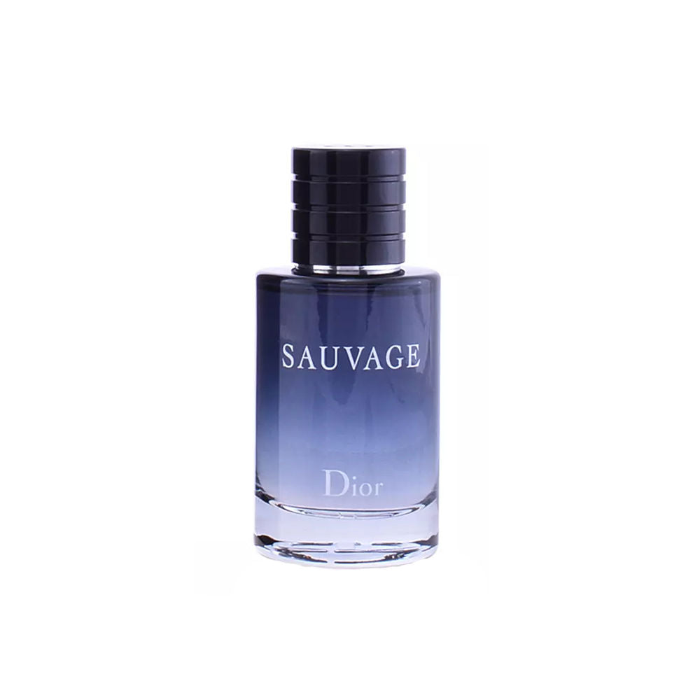 Dark blue cylindrical glass bottle of aromatic fougère Eau de Toilette, 60 ml