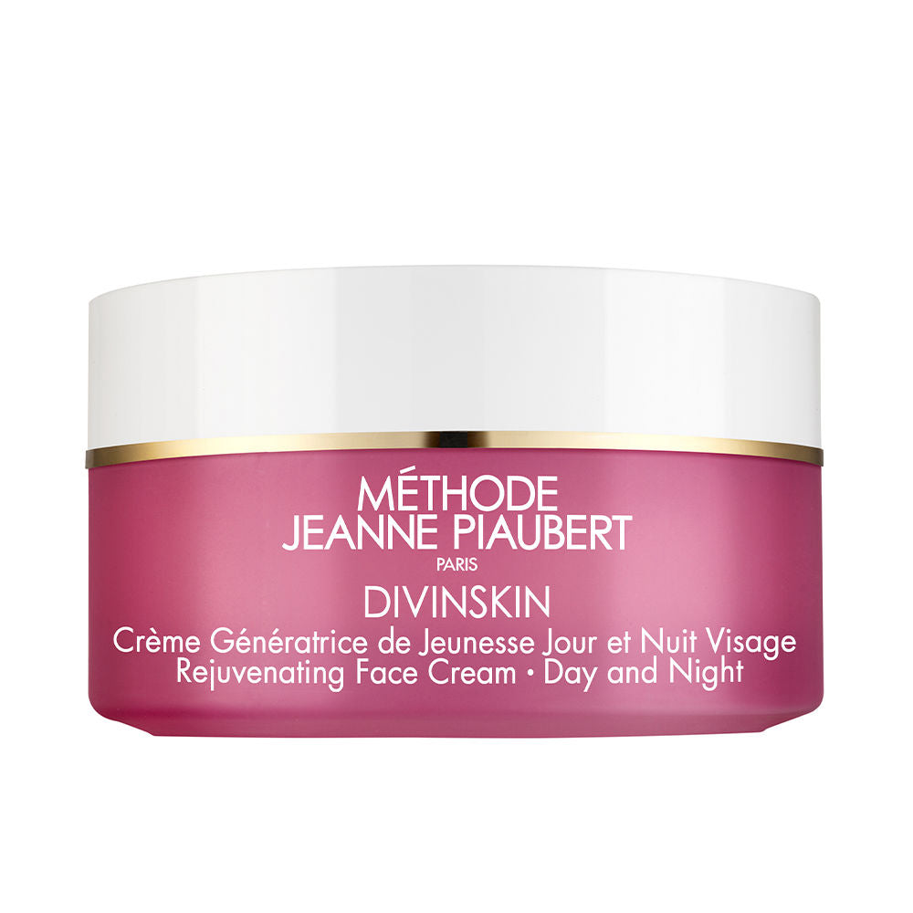 Jeanne Piaubert DivinSkin day and night cream jar on neutral background
