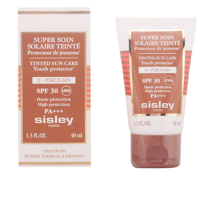 40 ml tinted mineral sunscreen tube, porcelain shade, SPF 30, satin finish