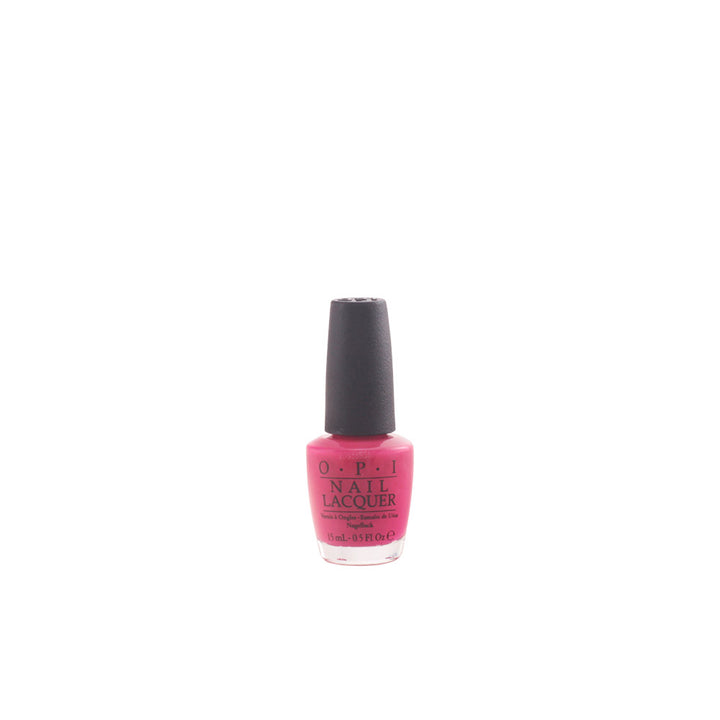 15 ml bottle of creamy rose nail lacquer with wide brush, crème finish