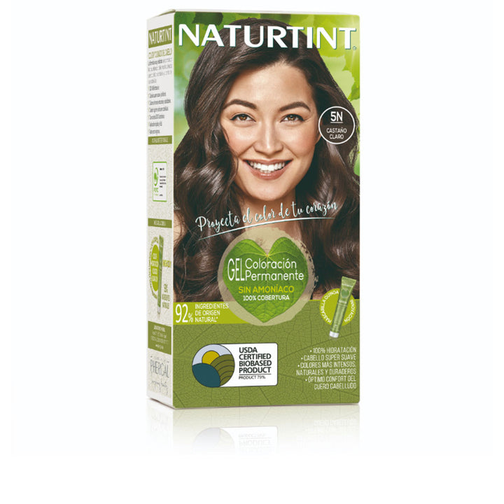 Tube and sachet of 5N light brown permanent gel colour with quinoa mask, 170 ml