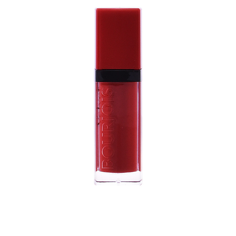 Red velvet-matte liquid lipstick tube with cushion applicator, Unisex shade 15-Red Volution