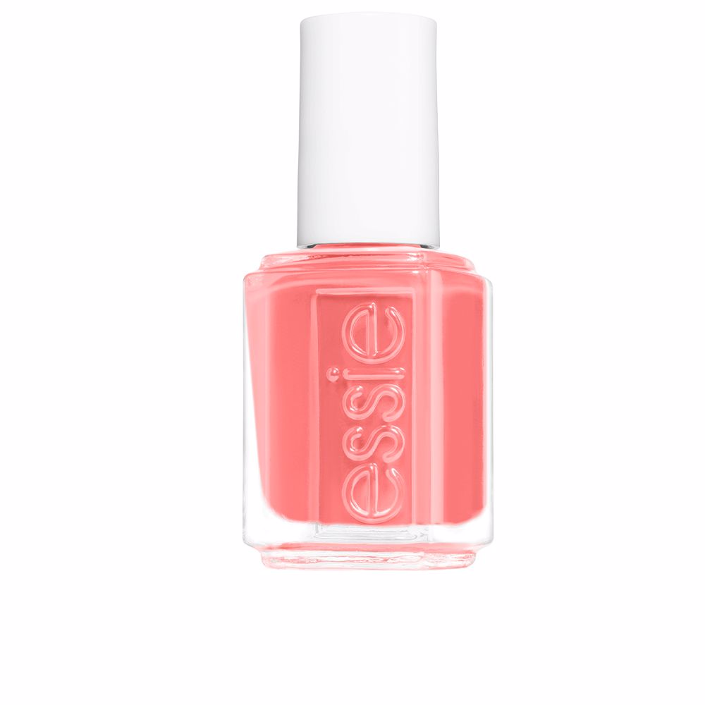 Small 13.5 ml tangerine cream nail polish bottle with wide brush, glossy finish