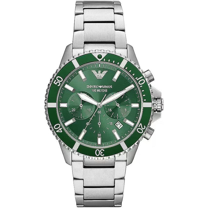 Emporio Armani Silver Chronograph Watch