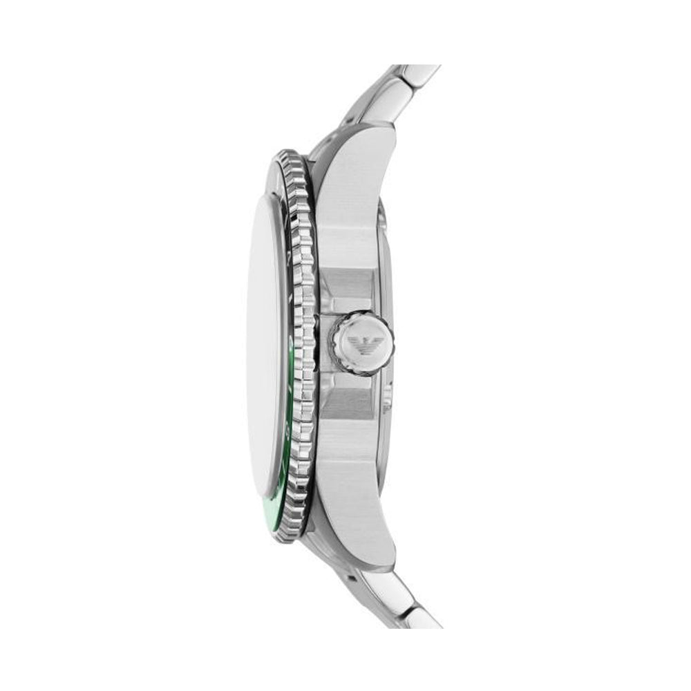 Emporio Armani Silver GMT Watch