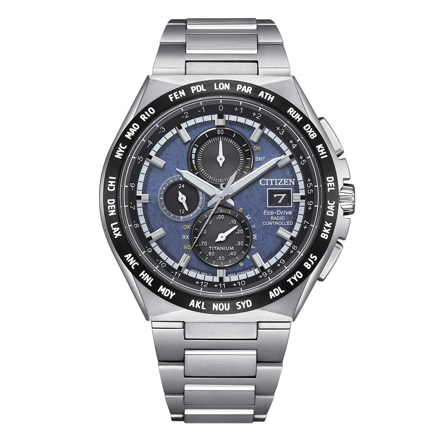 Precision Engineered Titanium Chronograph with Blue Dial