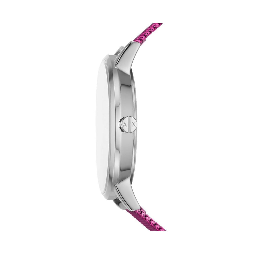 Timeless Silver and Magenta Mesh Elegance