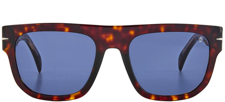 Refined Tortoiseshell Acetate Sunglasses with Blue Lenses