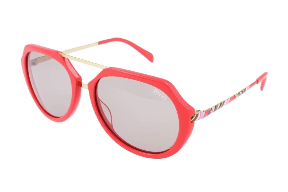 Vibrant Elegance Red Frame Sunglasses