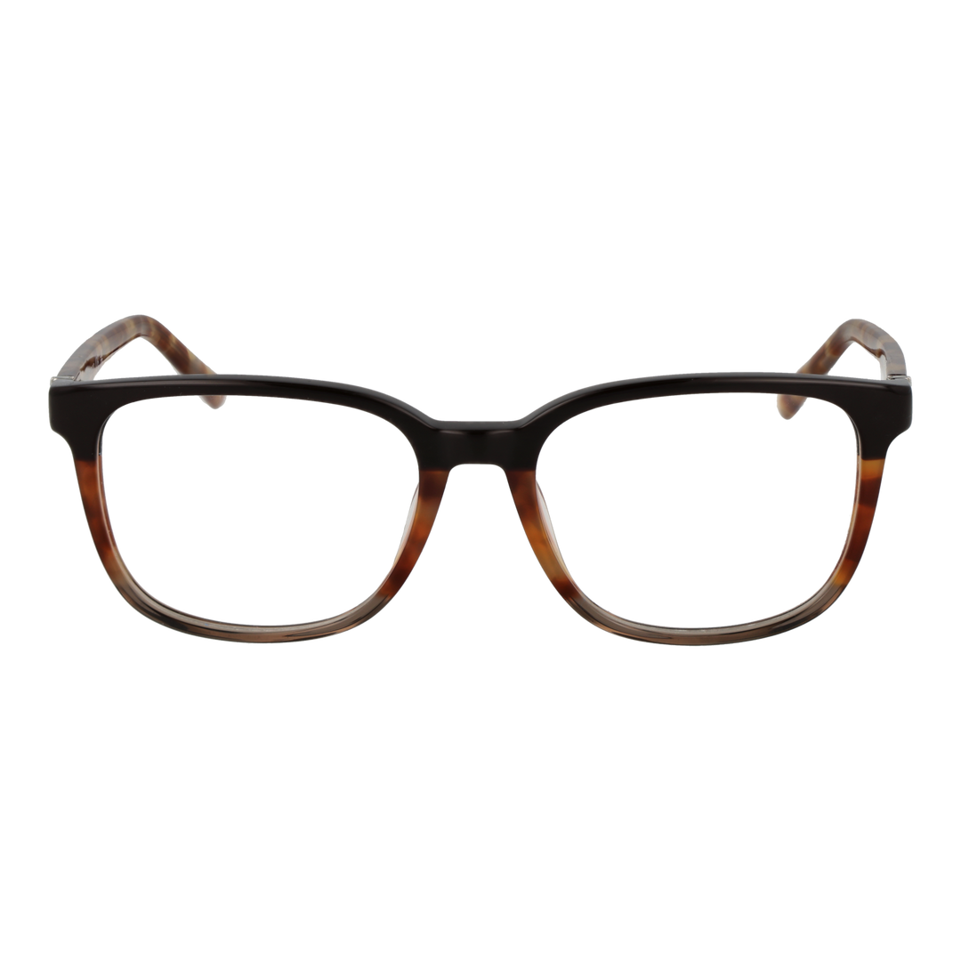 Black and tortoiseshell rectangular eyeglasses for Women with full-rim plastic frame and patterned temples