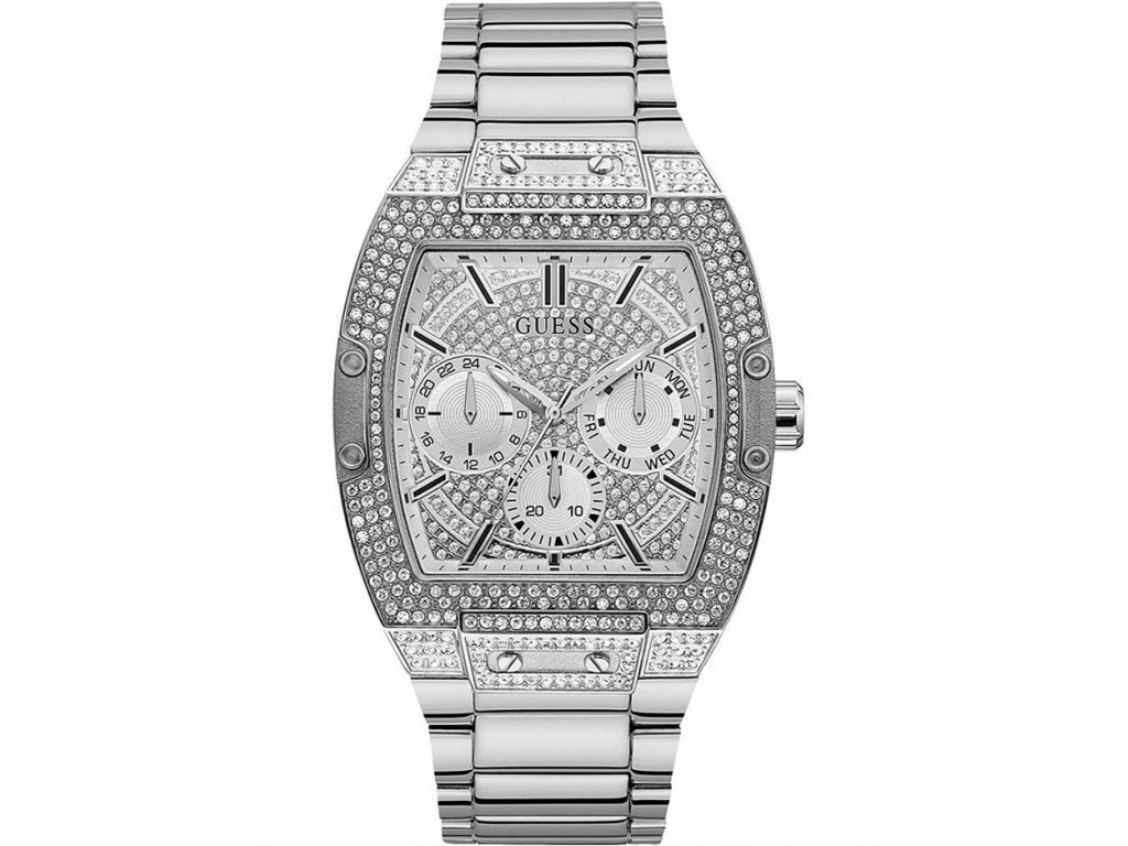 Silver Stainless Steel Chronograph with Date Window