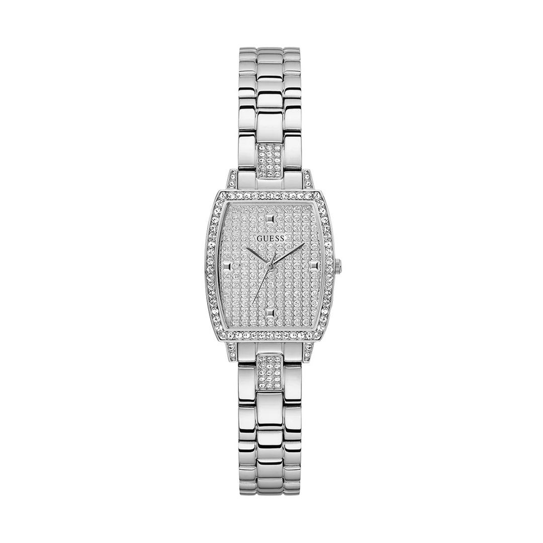Crystal Elegance Silver Link Bracelet Watch