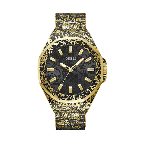 Timeless Elegance with Floral Gold-Tone Detailing