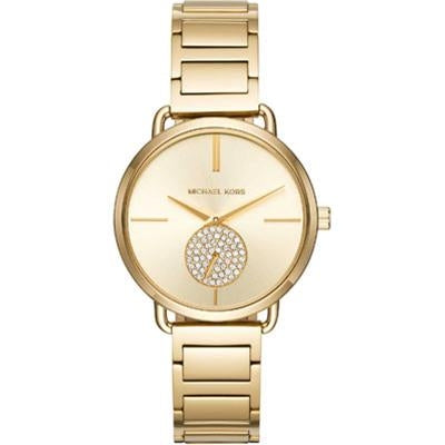 Michael Kors Gold-Tone Crystal Watch