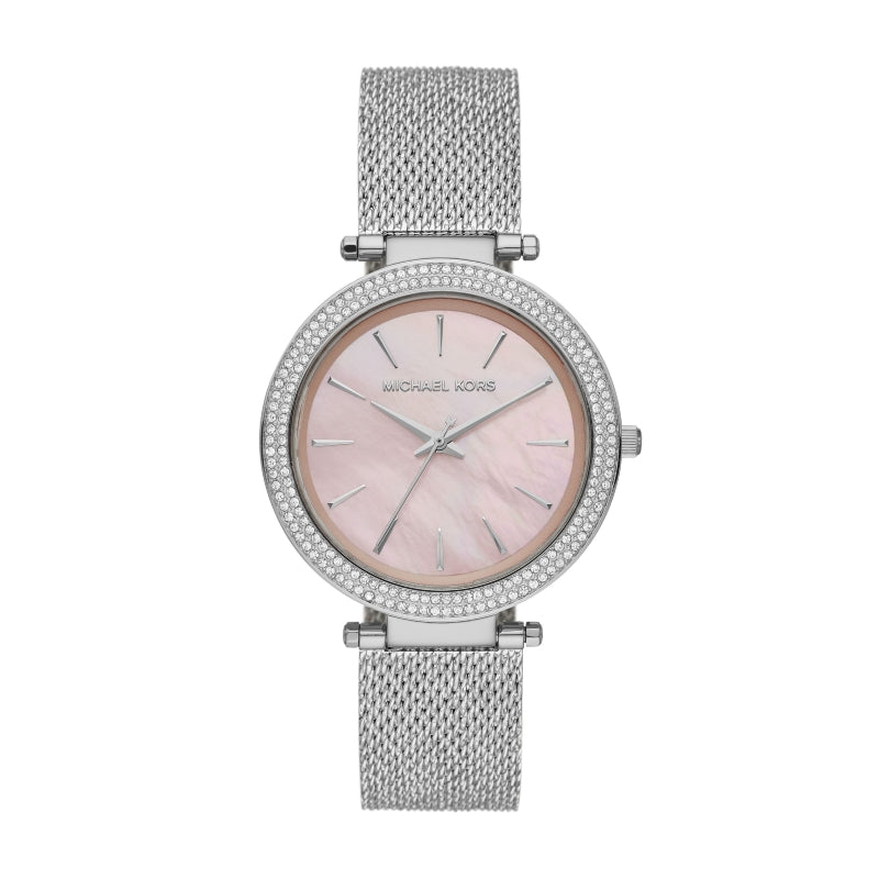 Michael Kors Silver Mesh Crystal Watch