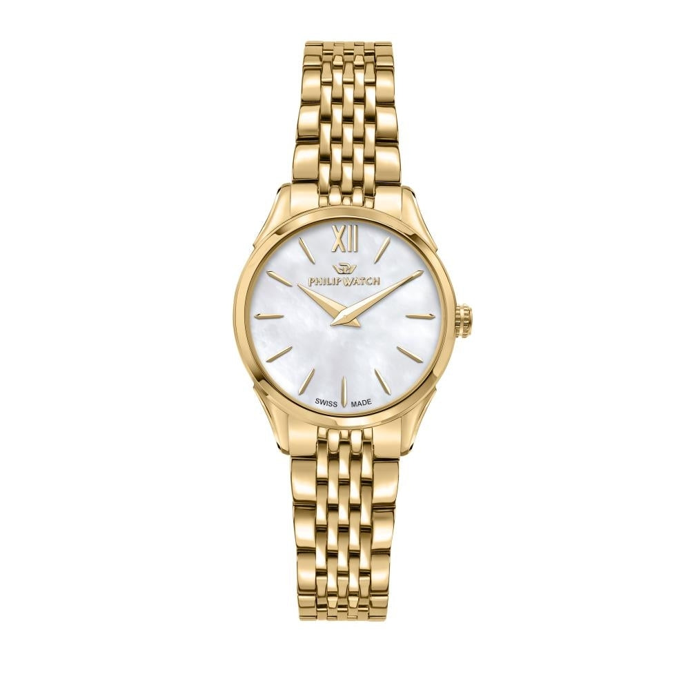 Philip Watch Gold-Tone Mother-of-Pearl Timepiece