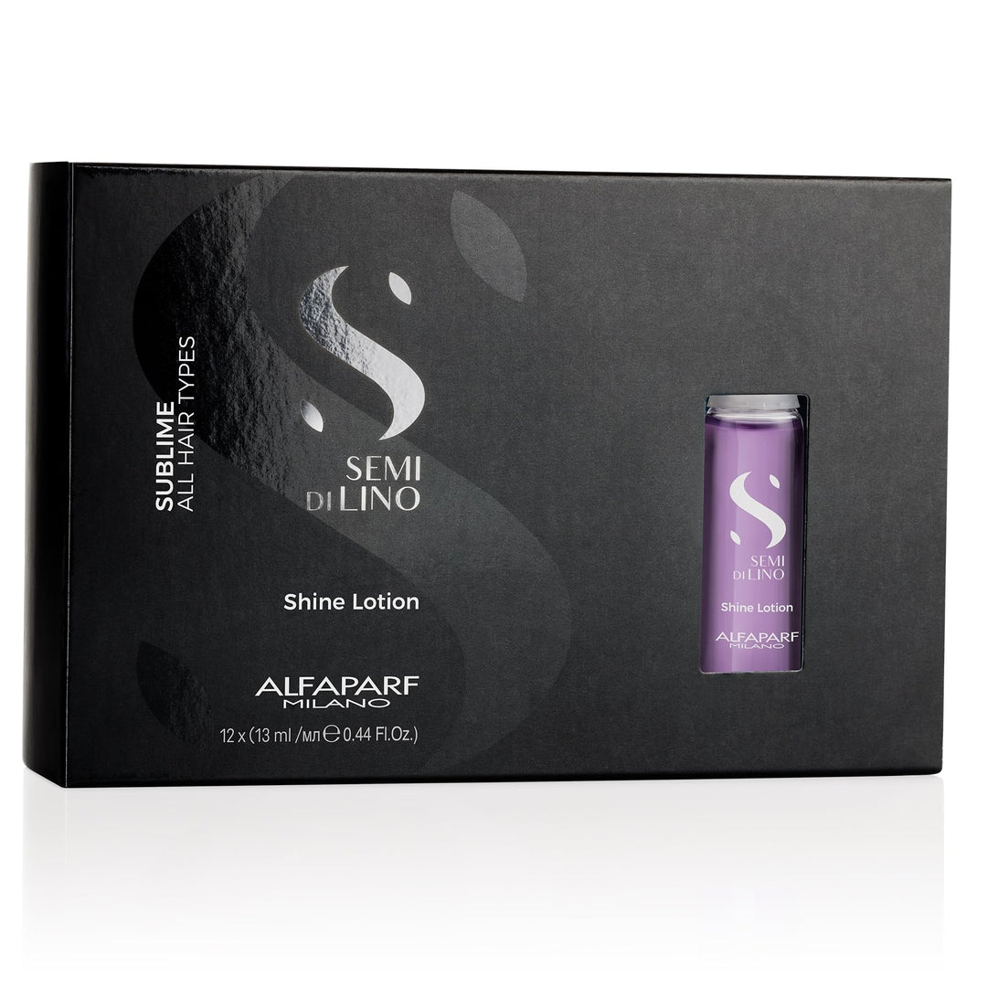 Alfaparf Milano Sublime Cristalli Spray: small spray bottle of linen seed shine repairing hair spray, 13 ml, for women