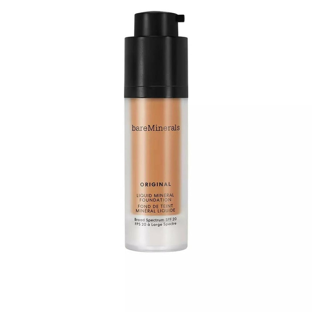 30 ml pump bottle of lightweight mineral liquid foundation, shade 24‑neutral dark, Unisex
