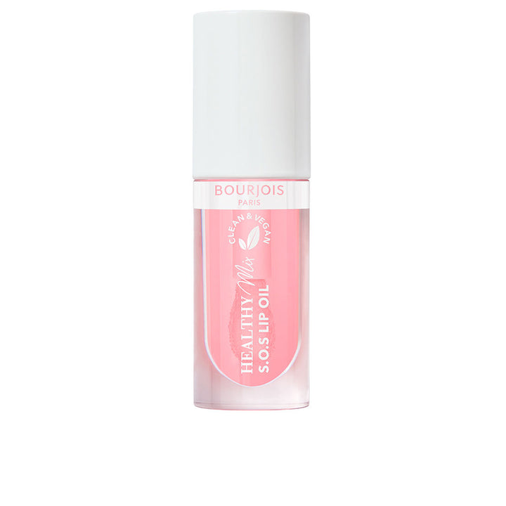 Tinted lip oil tube, pink shade, 4.5 ml, avocado and raspberry oil blend