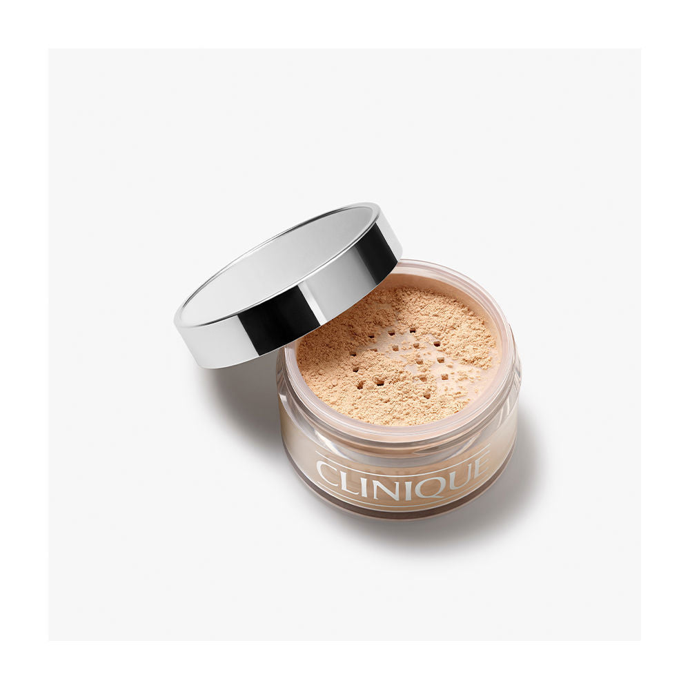 Small 25 g translucent loose powder jar with sifted powder, neutral shade, Unisex