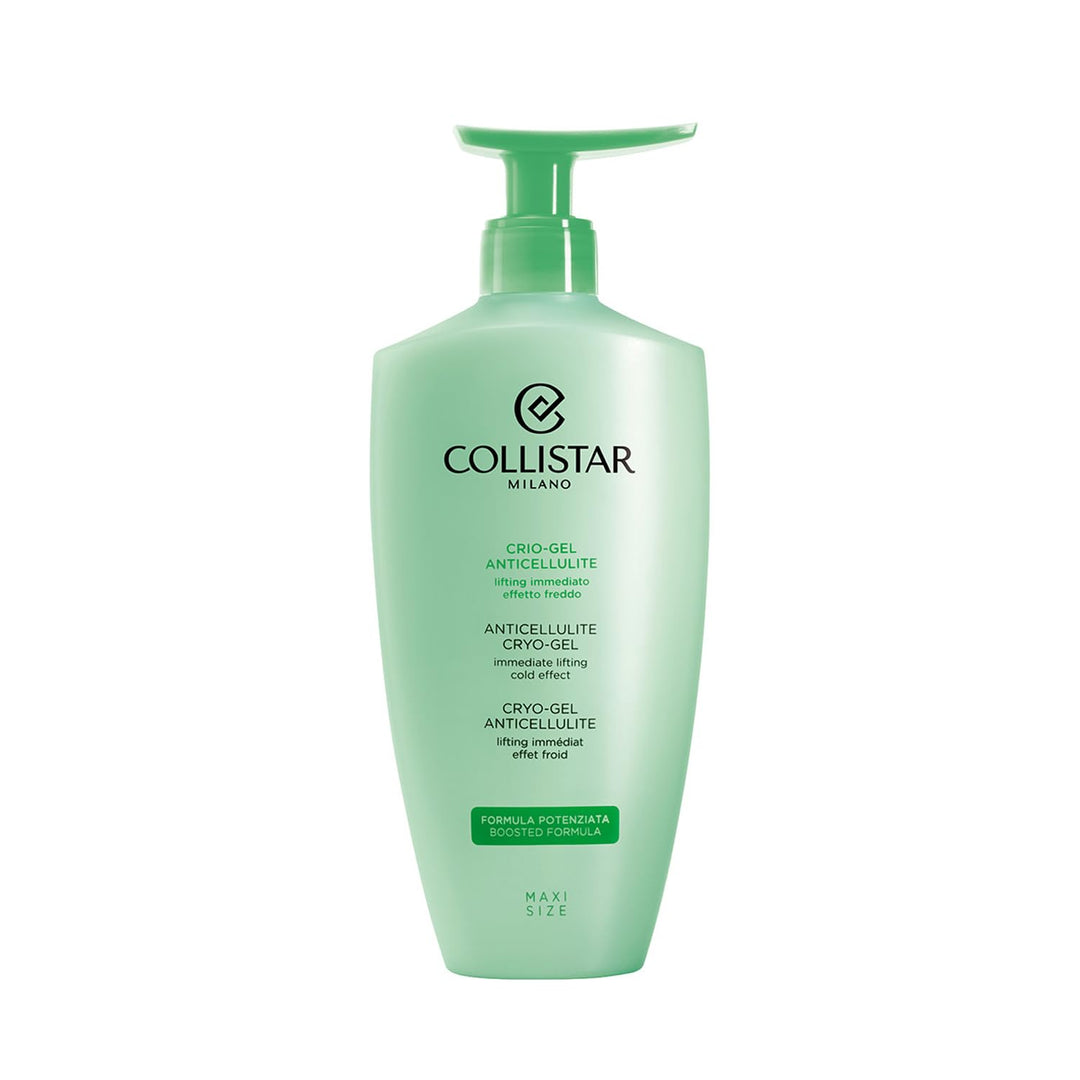 Collistar Cooling Cellulite Gel Bath &amp; Body: transparent cooling gel tube, 400 ml, light-blue gel texture