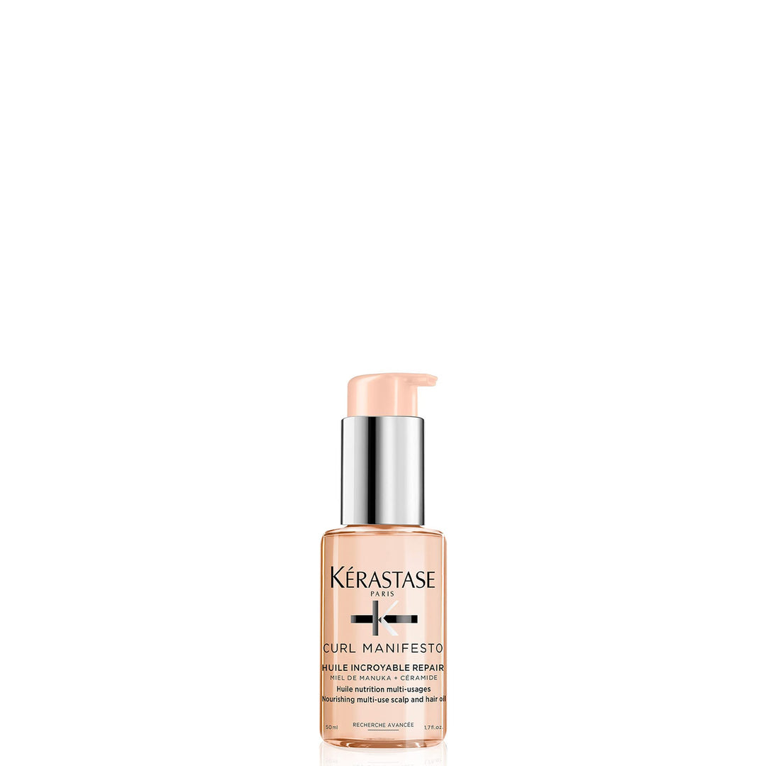 Kérastase Huile Sublime Repair Hair Oil: 50 ml bottle of Huile Sublime Repair hair oil for very curly and afro hair