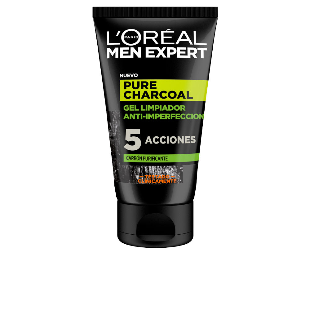 100 ml charcoal purifying cleansing gel in squeeze tube for Man, black gel