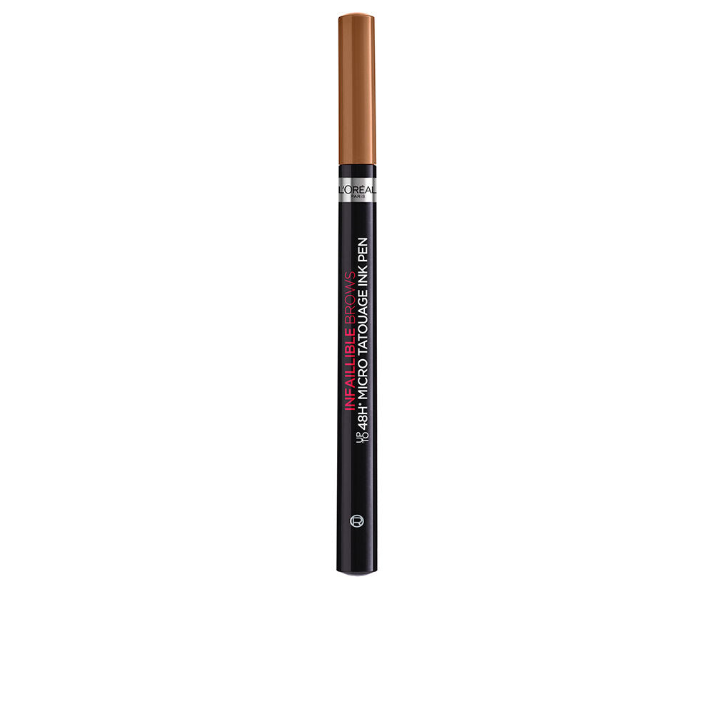 Slim micro‑tattoo brow pen with trident micro‑tip, blonde shade, 4.5 ml